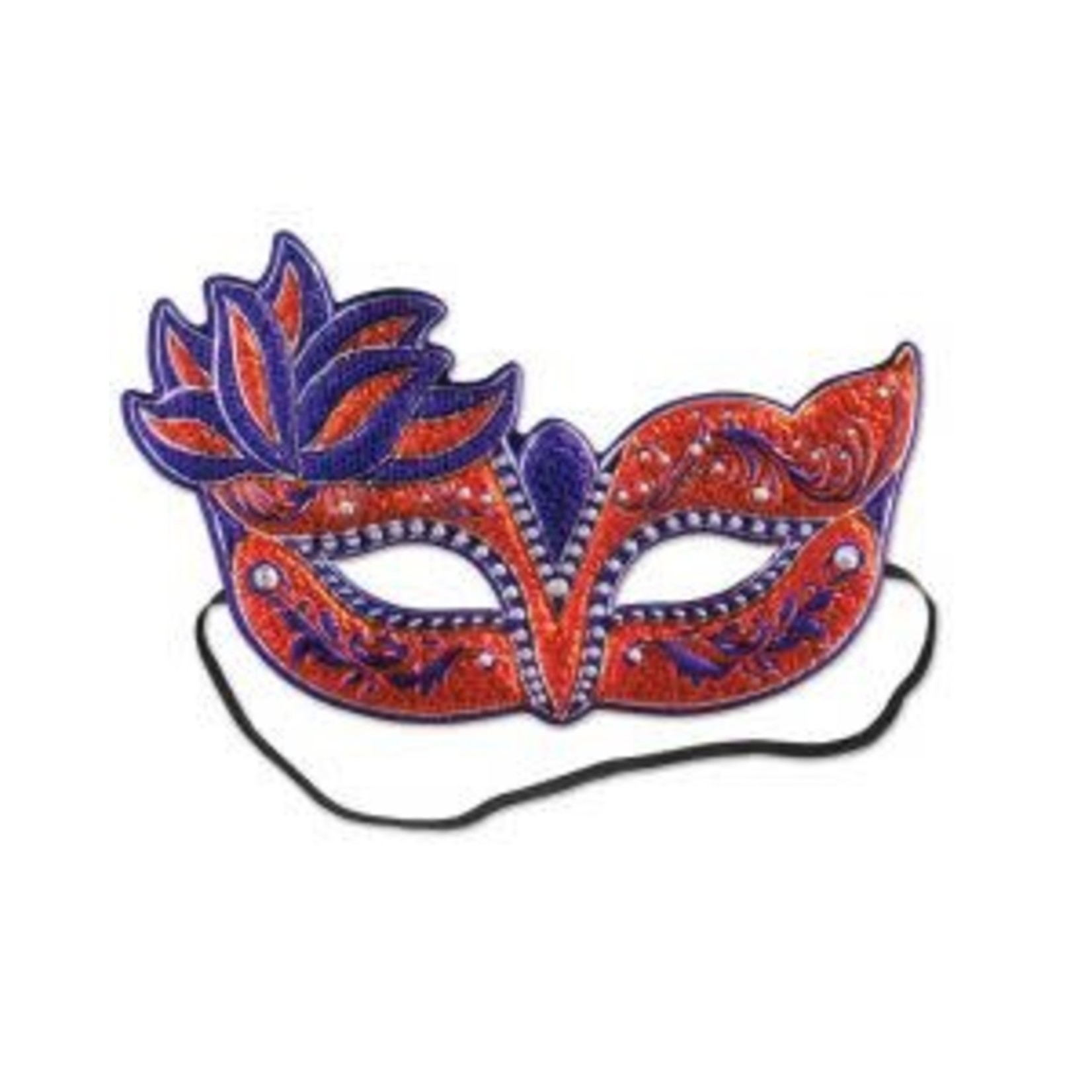 Beistle Purple & Red Masquerade Costume Mask - 1ct.