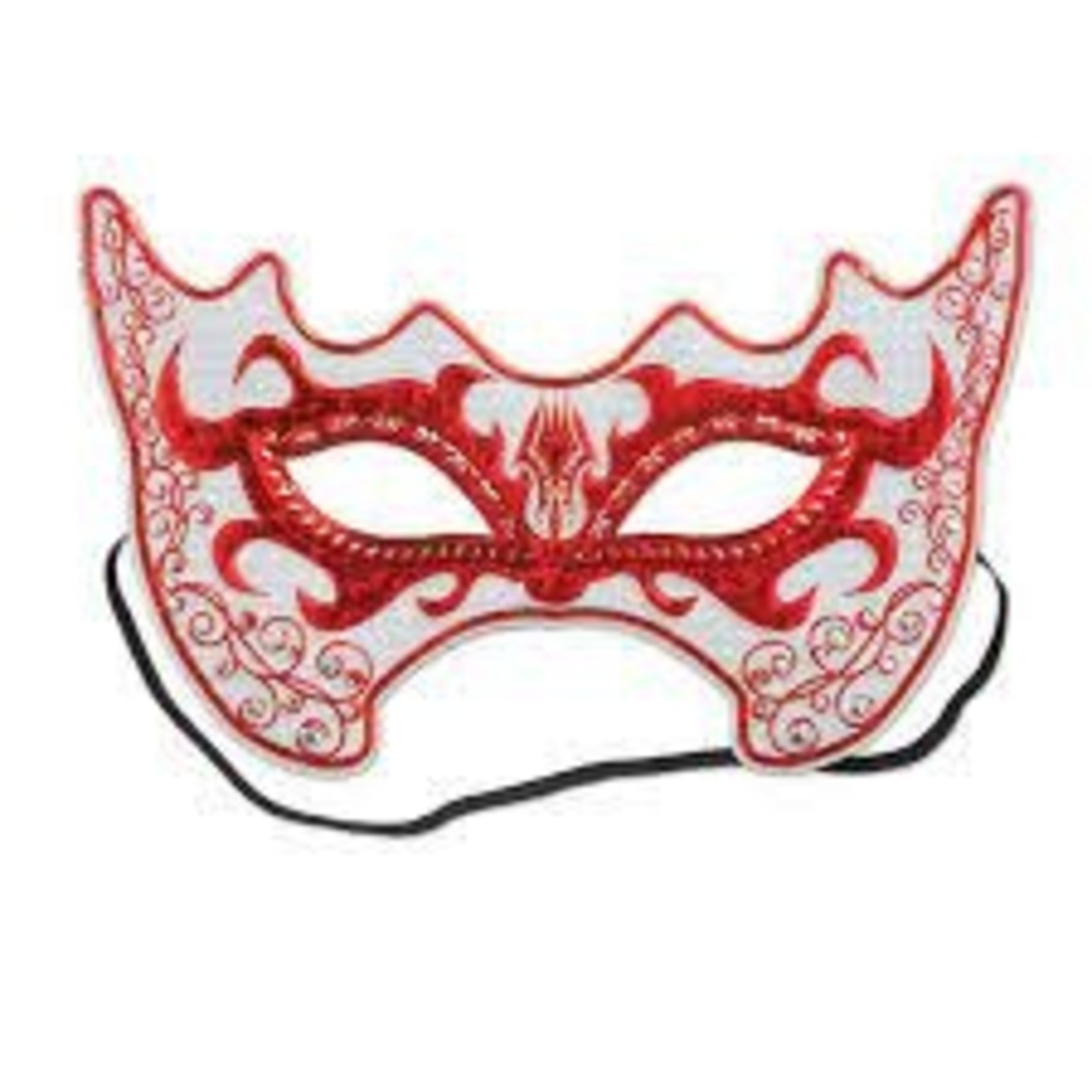 Beistle Orange & White Masquerade Costume   Mask - 1ct.