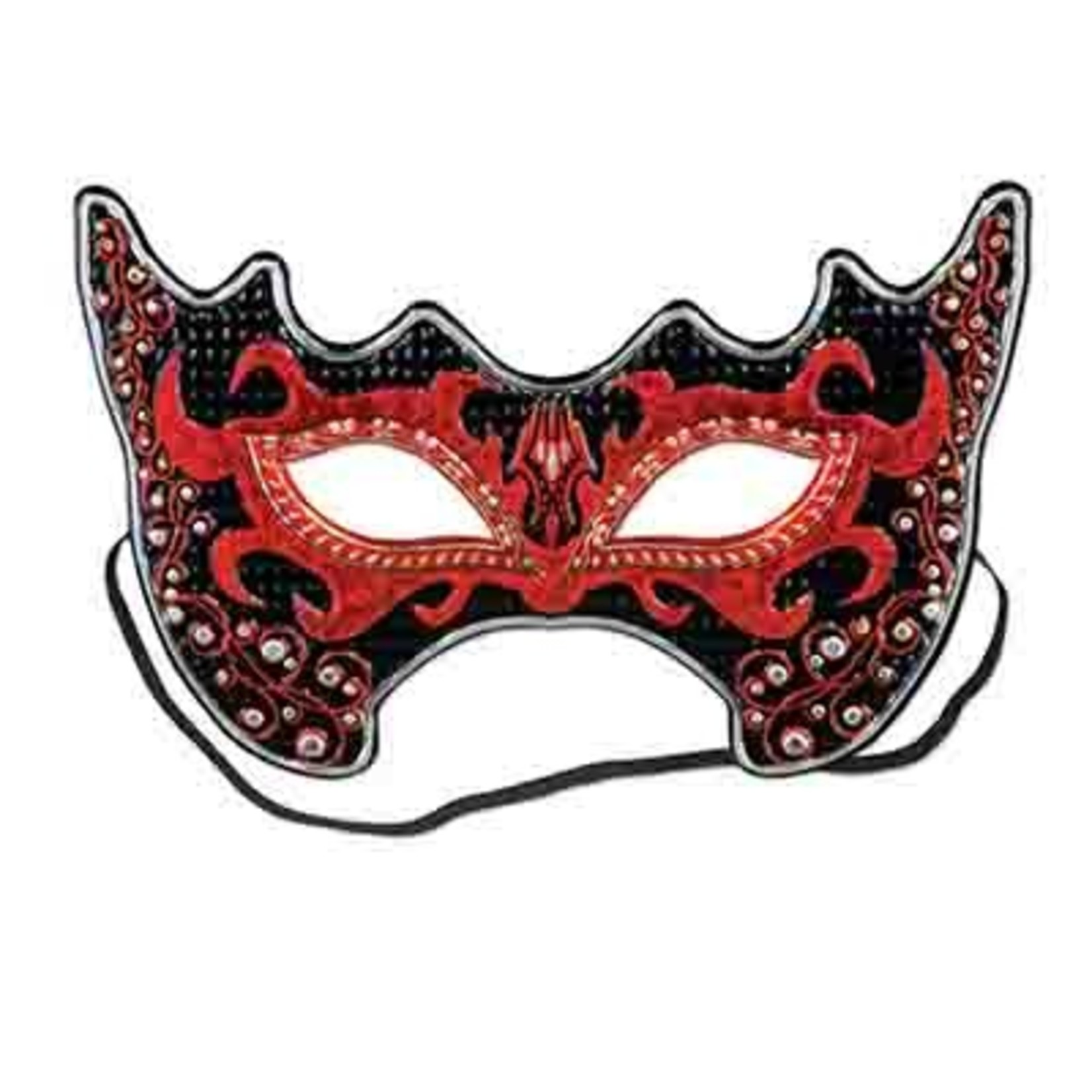 Beistle Black & Red Masquerade Costume Mask - 1ct.