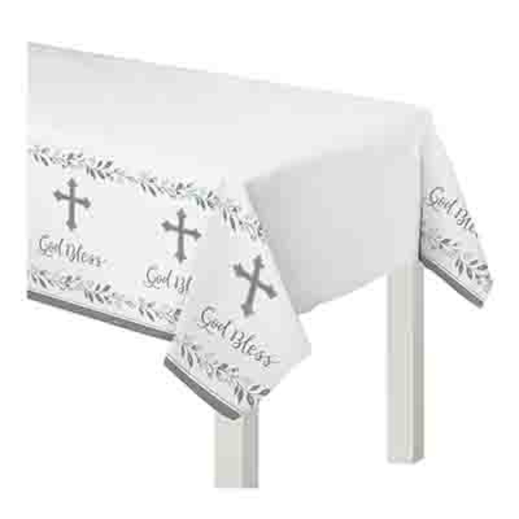 Amscan Holy Day Plastic Tablecover - 54" x 108"