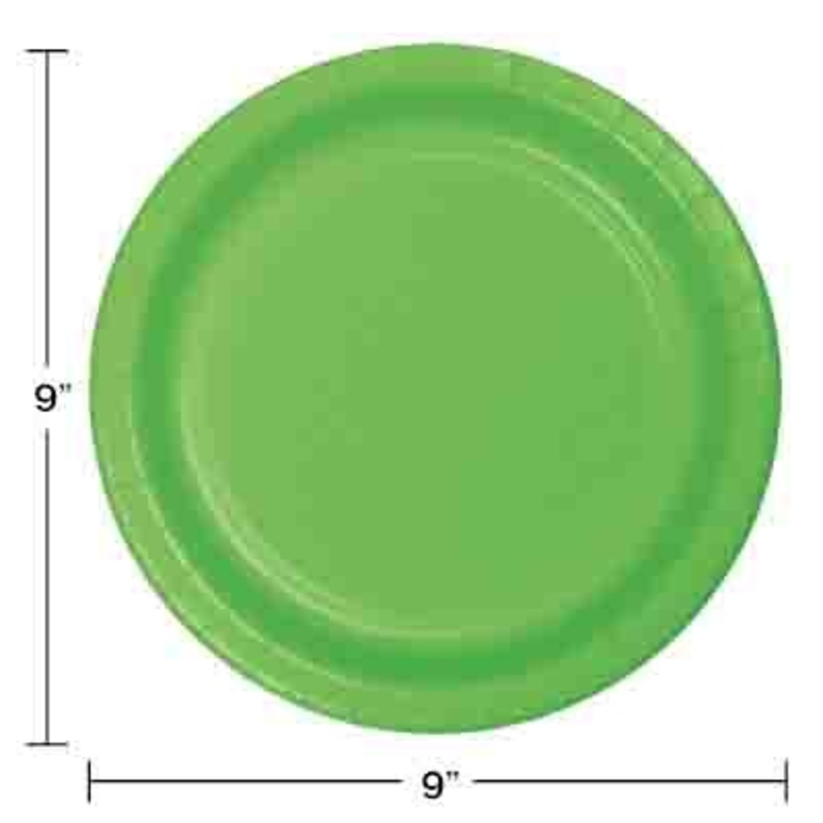 Touch of Color 9" Lime Green Paper Plates - 24ct.