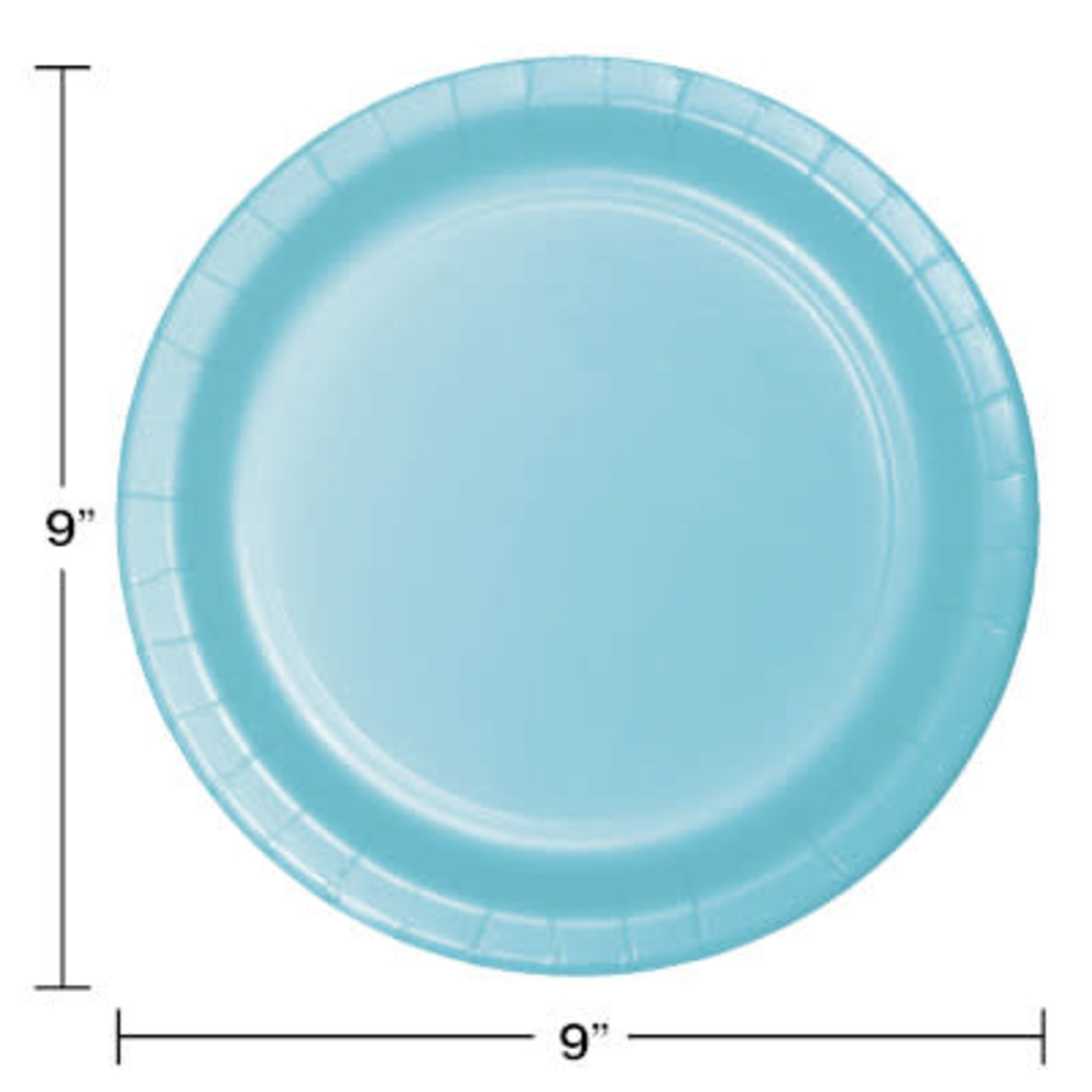 Touch of Color 9" Pastel Blue Paper Plates - 24ct.