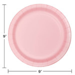 Touch of Color 9" Classic Pink Paper Plates - 24ct.