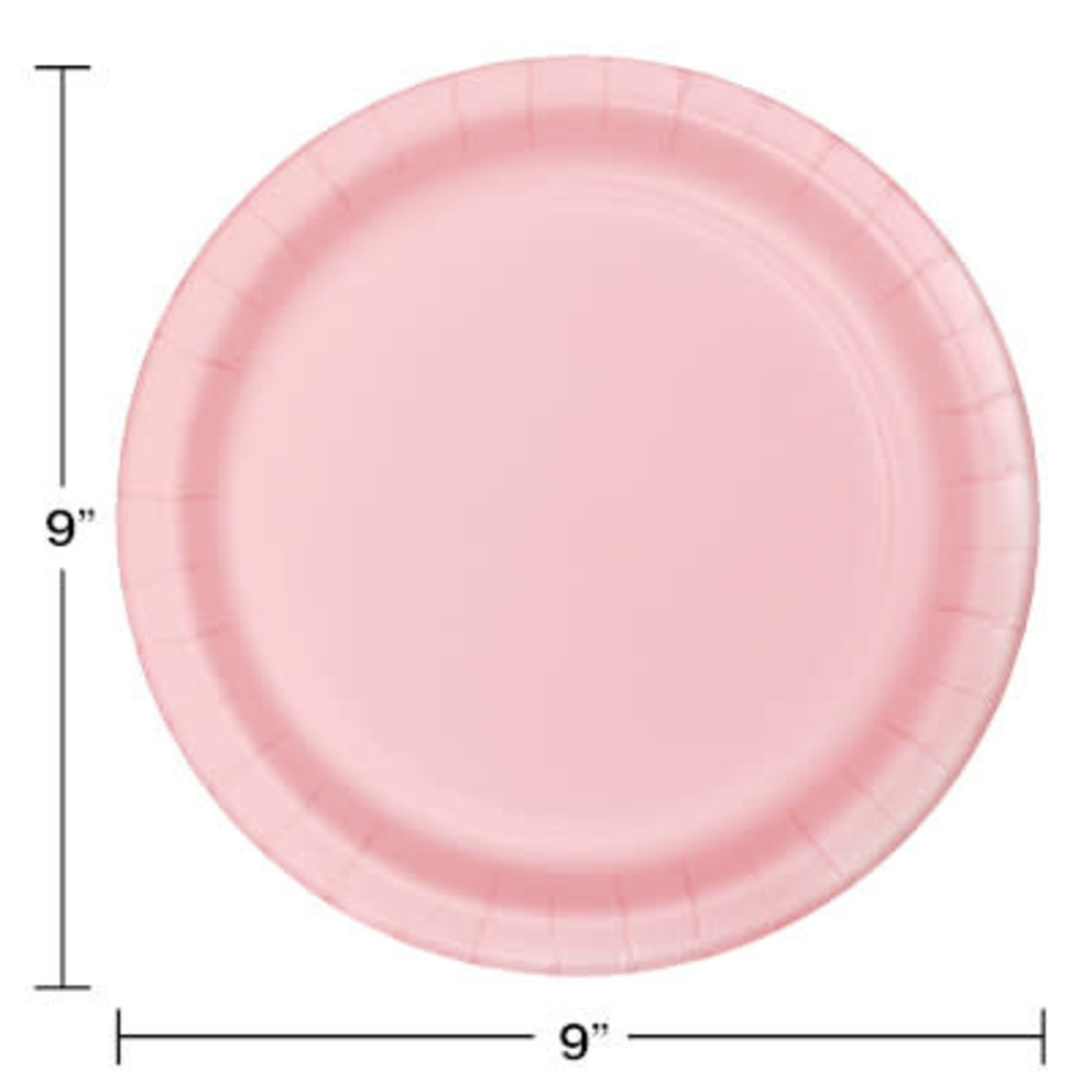 Touch of Color 9" Classic Pink Paper Plates - 24ct.