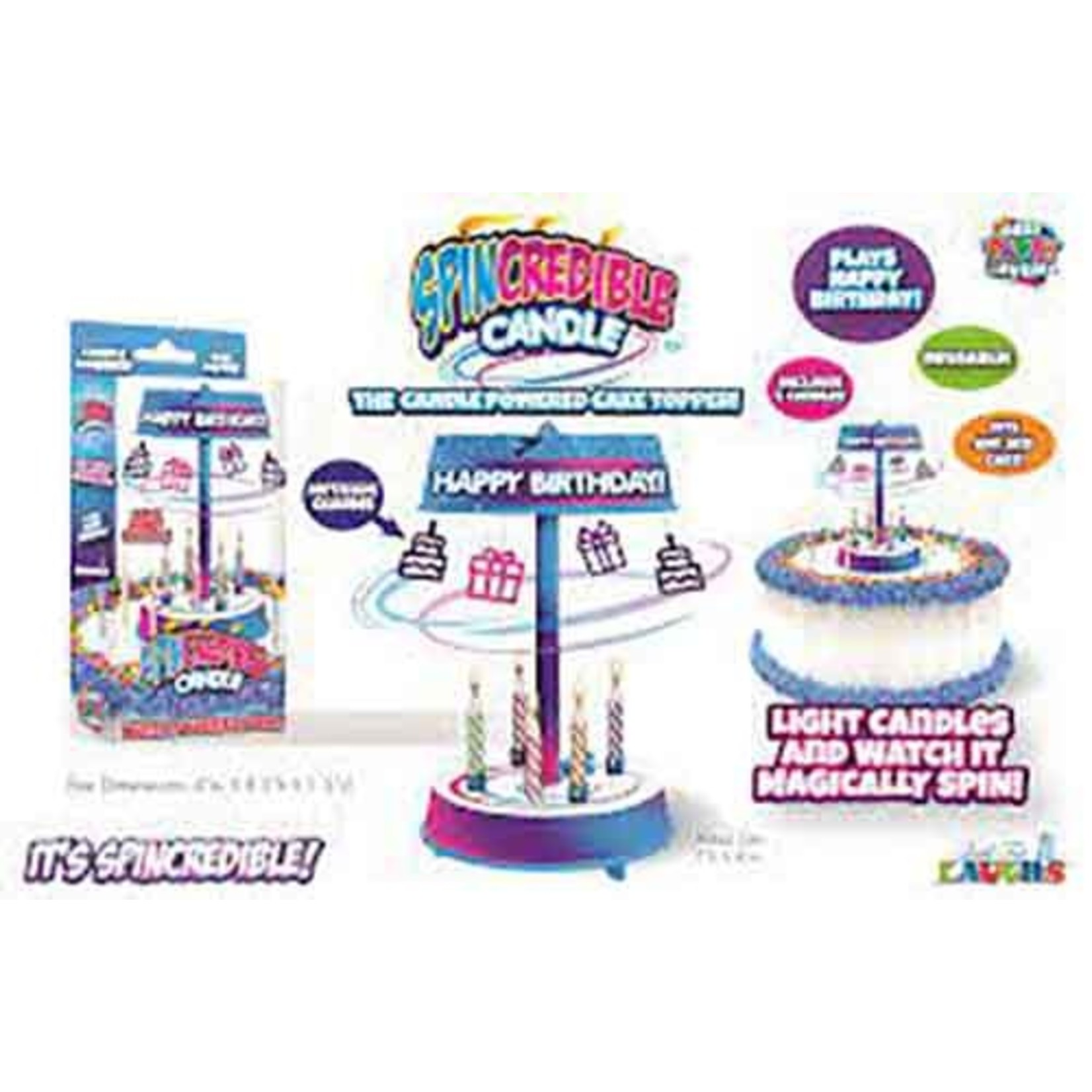 Just For Laughs Spin-Credible Birthday Candle - 1ct.