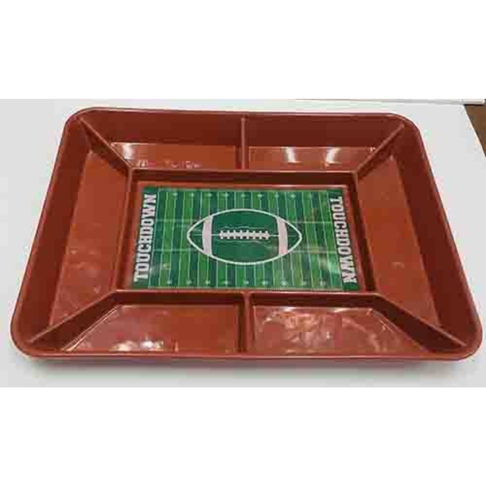 SKD Party by Forum 7-Compartment Football Field Snack Tray - 17" x 13"
