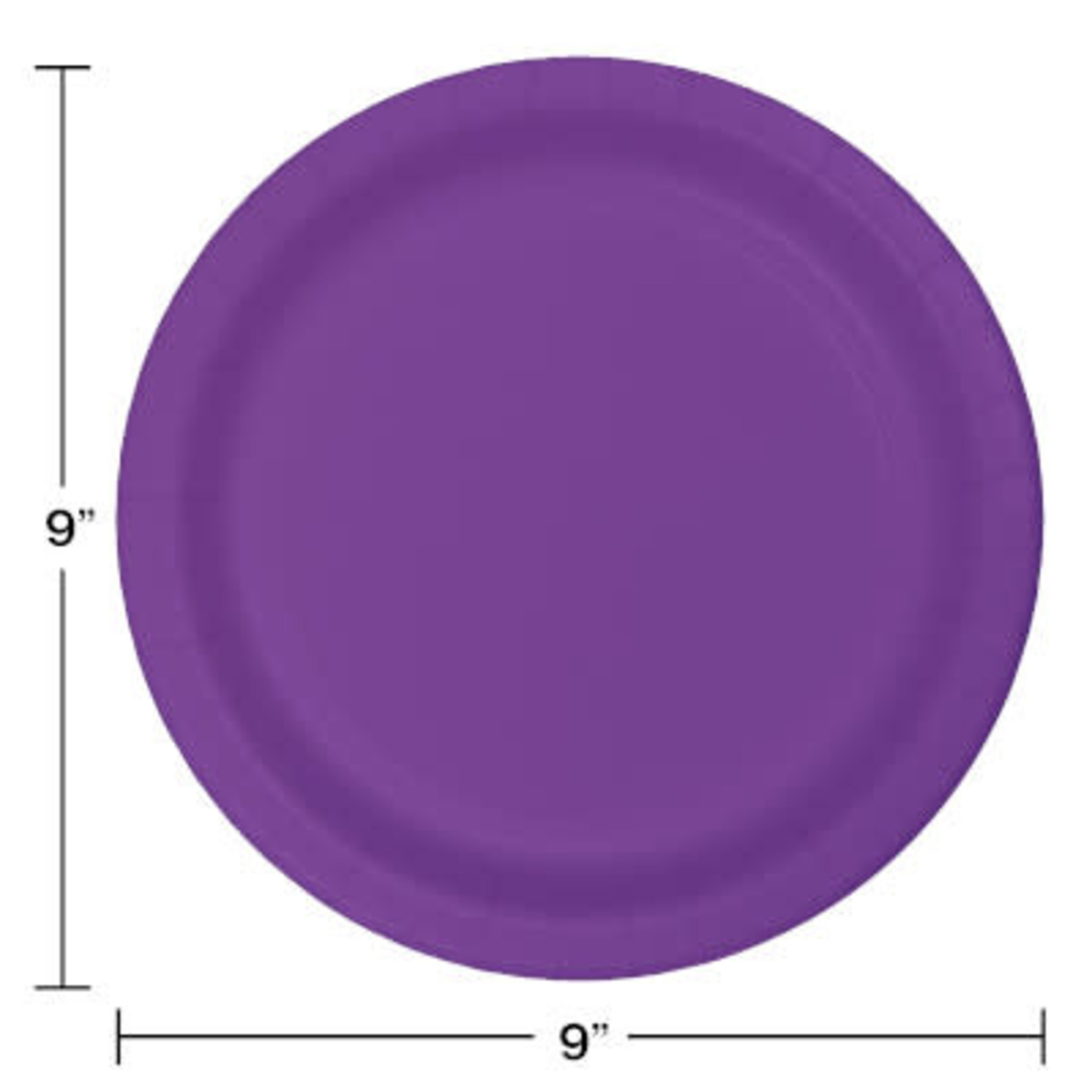 Touch of Color 9" Amethyst Purple Paper Plates - 24ct.