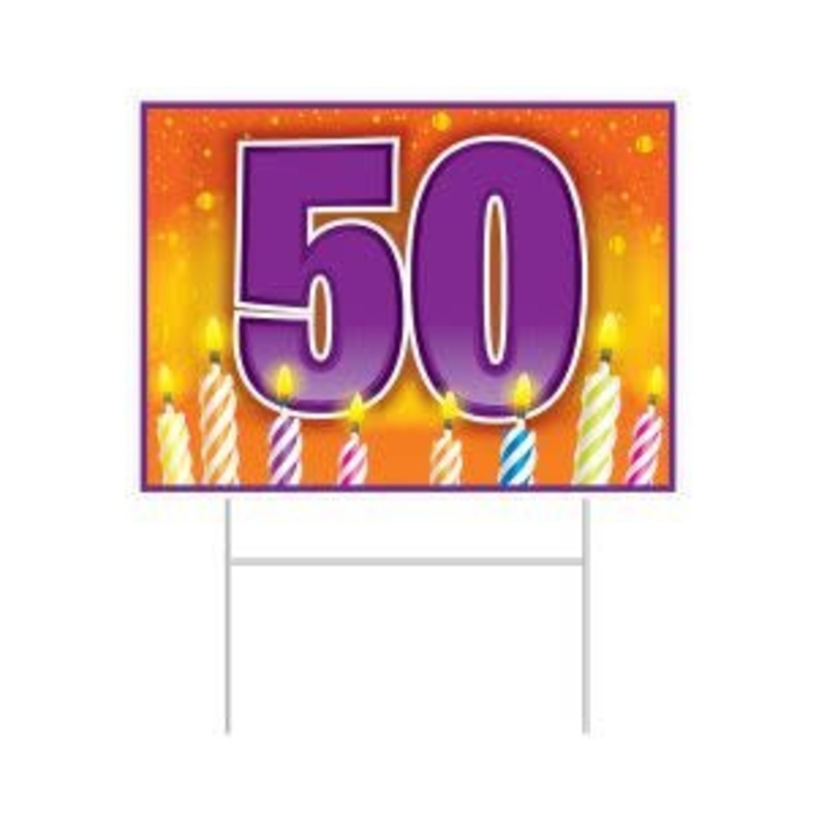 Beistle 50th Birthday Yard Sign - 11.5" x 15.5"