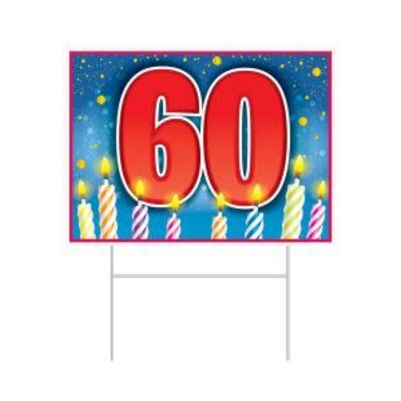 Beistle 60th Birthday Yard Sign - 11.5" x 15.5"