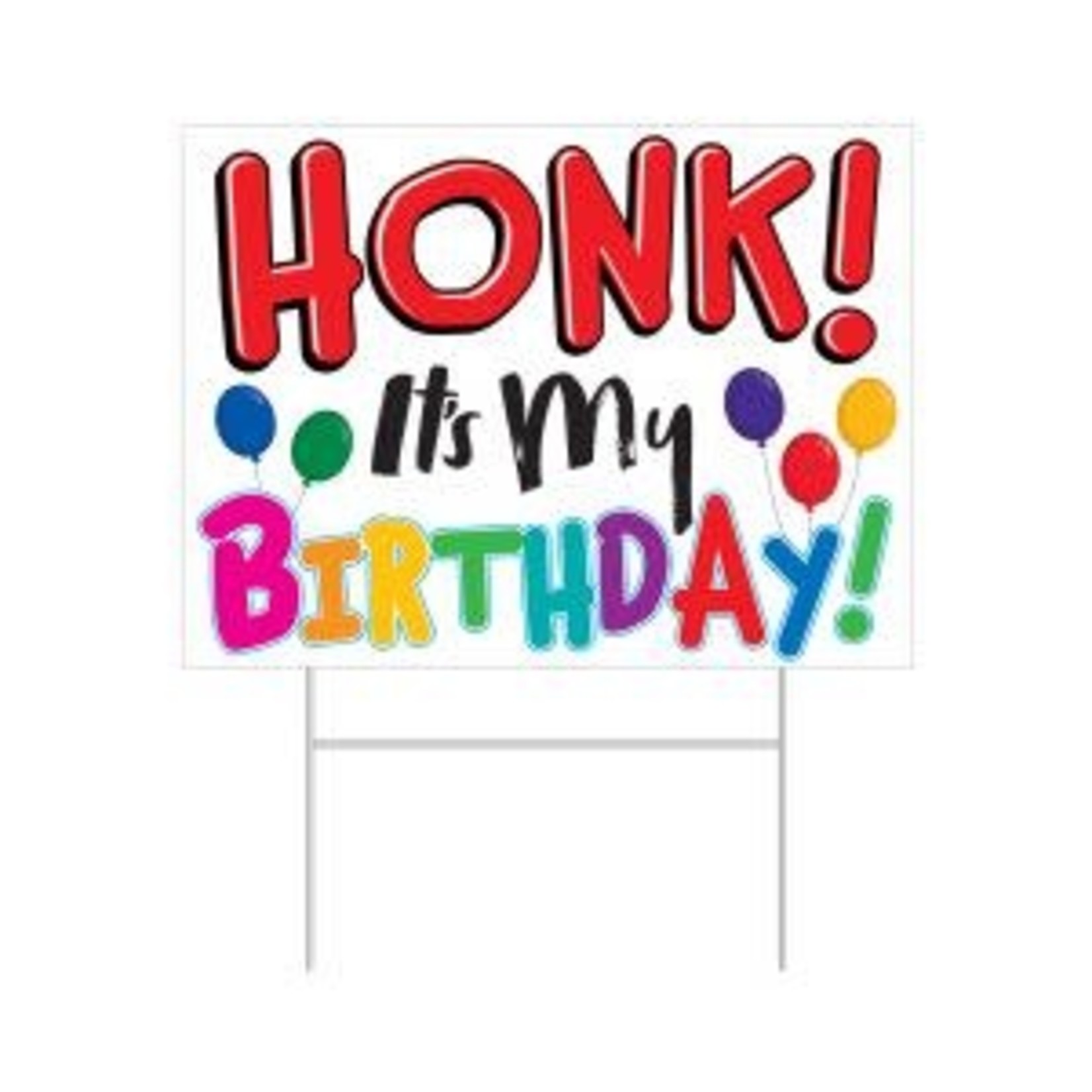 Beistle 'Honk Its My Birthday' Yard Sign - 11.5" x 15.5"