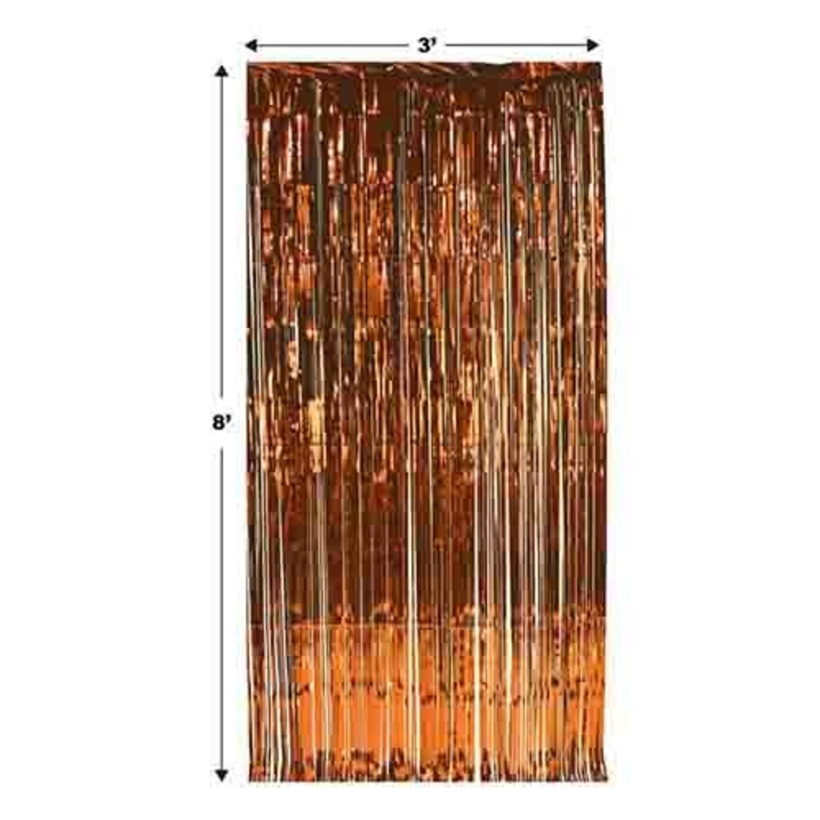Beistle Orange Metallic Door Curtain - 36" x  8'