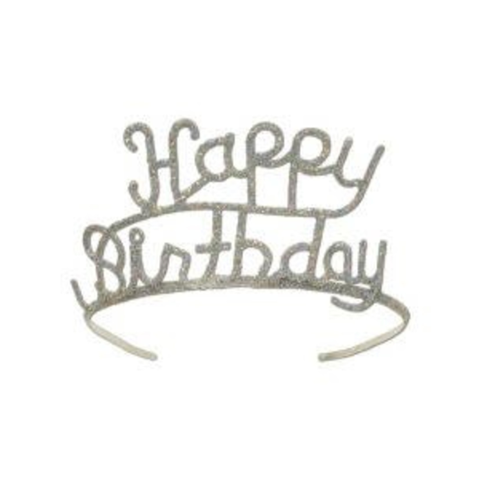 Beistle Happy Birthday Metal Glitter Tiara - 1ct.