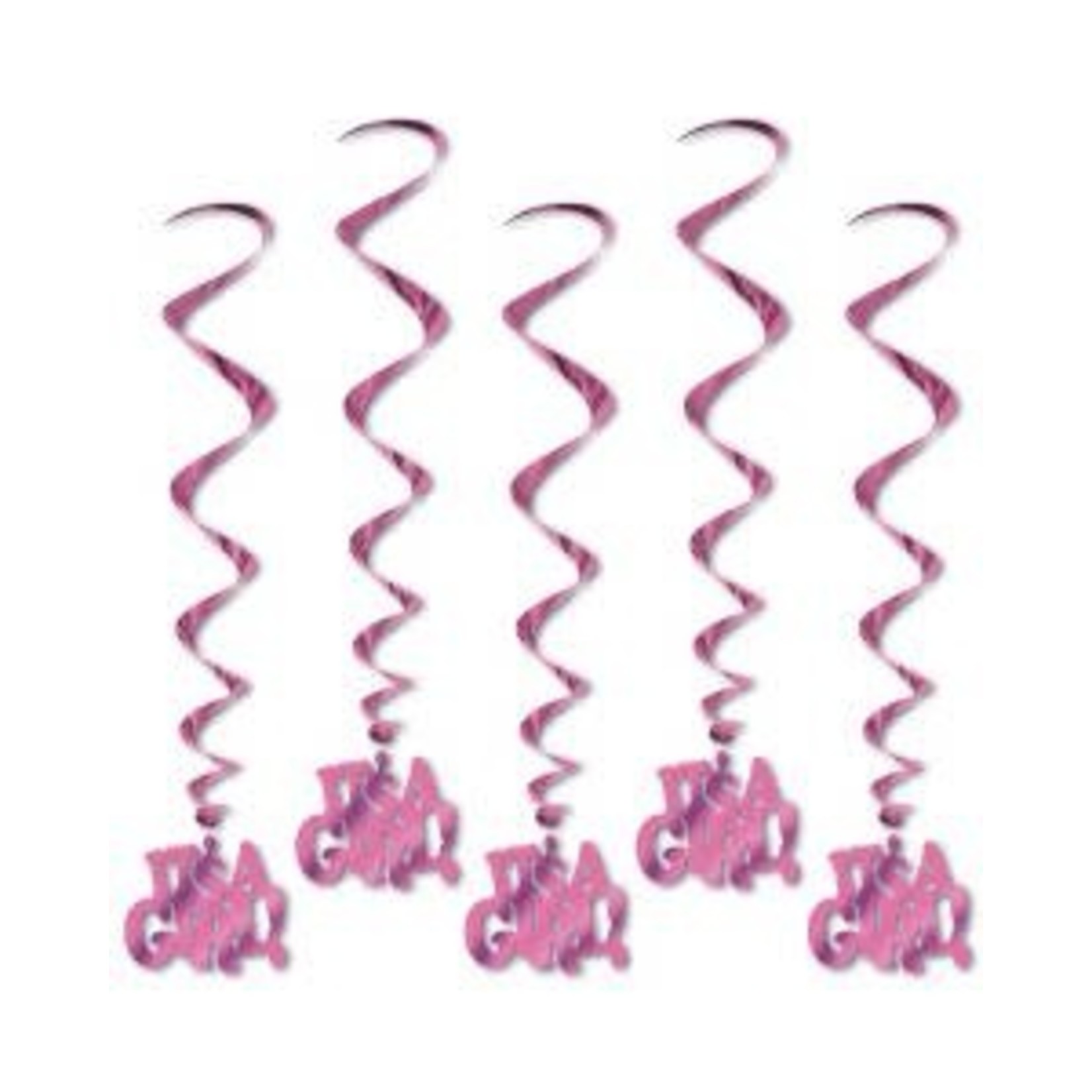 Beistle It's A Girl! Whirls - 5ct.