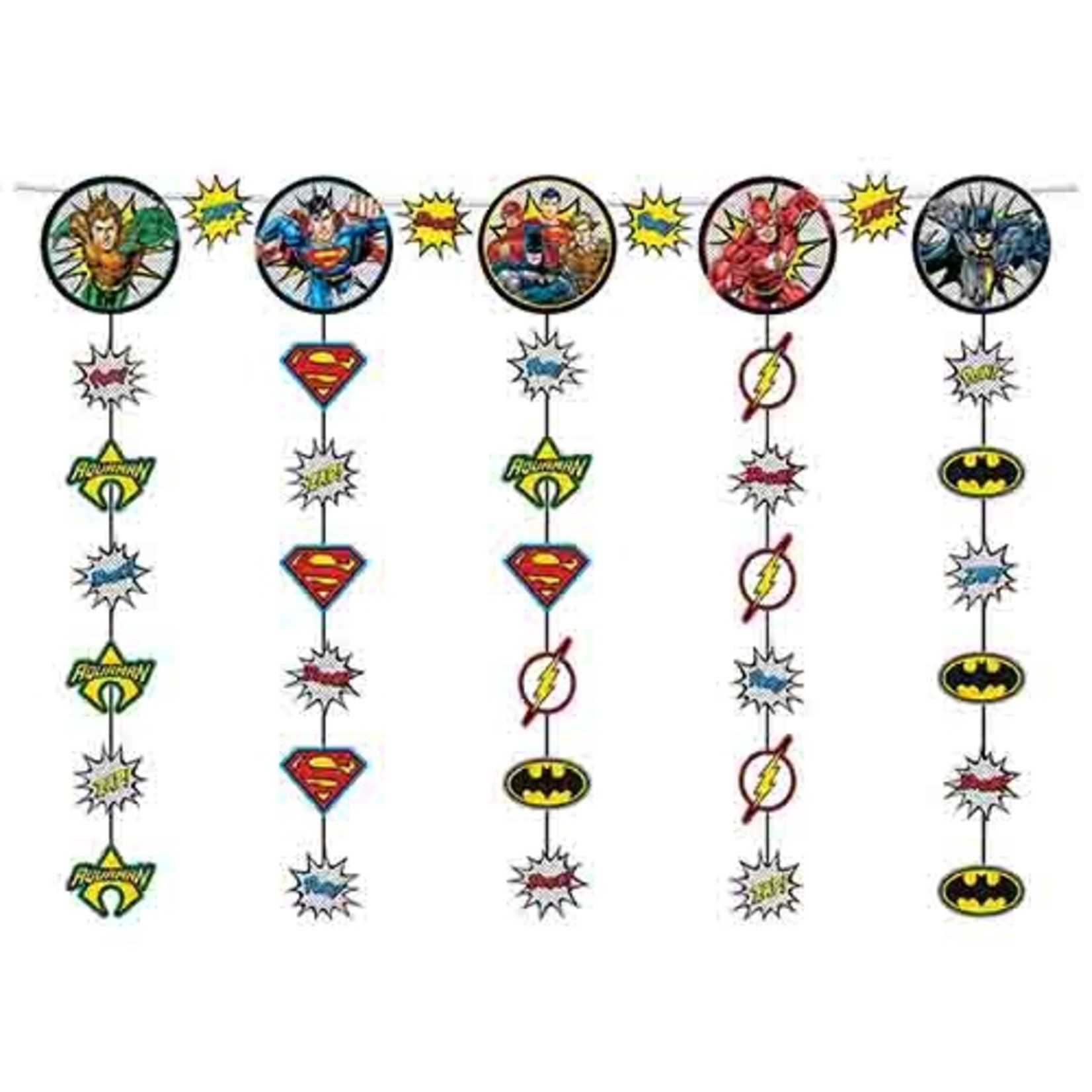 Amscan Justice League 'Heroes Unite' String Decoration - 5ct.