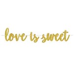 Amscan Love Is Sweet Gold Glitter Banner - 12ft.
