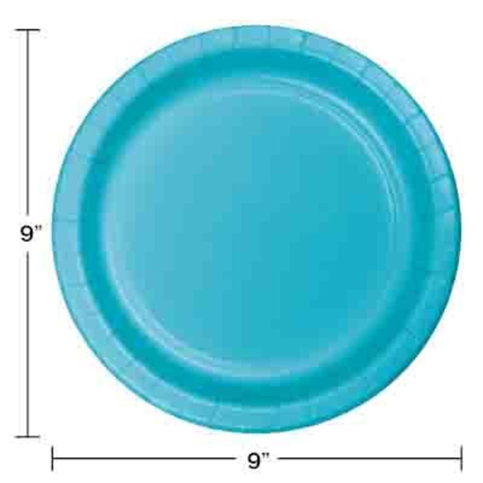 Touch of Color 9" Bermuda Blue Paper Plates - 24ct.
