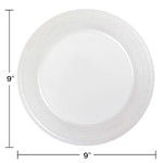 Touch of Color 9" Clear Plastic Round Plates - 20ct.