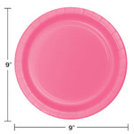 Touch of Color 9" Candy Pink Paper Plates - 24ct.