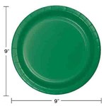 Touch of Color 9" Emerald Green Paper Plates - 24ct.