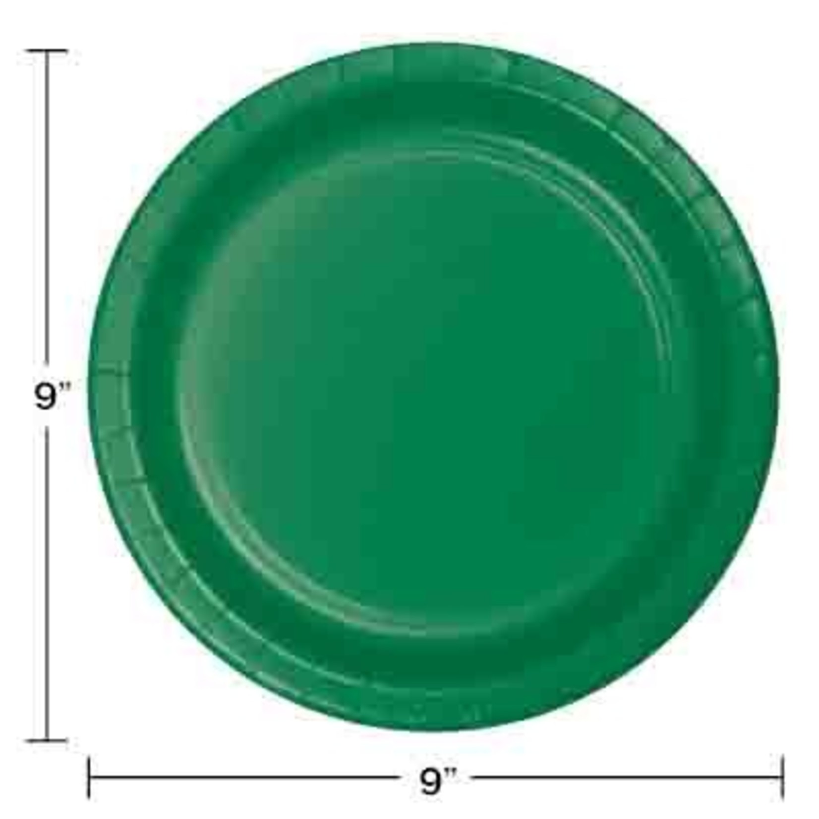 Touch of Color 9" Emerald Green Paper Plates - 24ct.