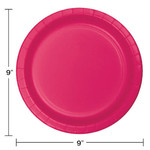 Touch of Color 9" Magenta Pink Paper Plates - 24ct.