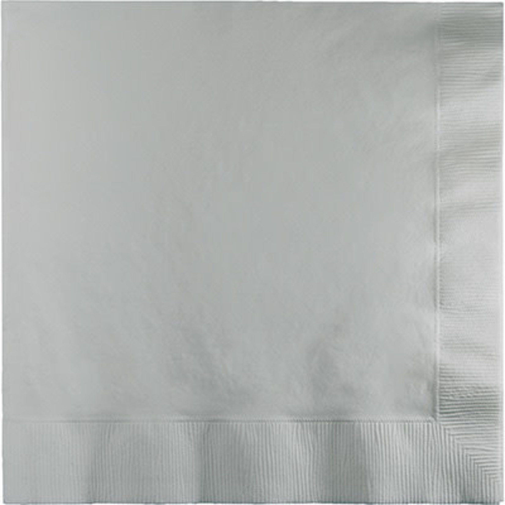 Touch of Color Shimmering Silver 3-Ply Dinner Napkins - 25ct.