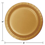 Touch of Color 9" Glittering Gold Paper Plates - 24ct.