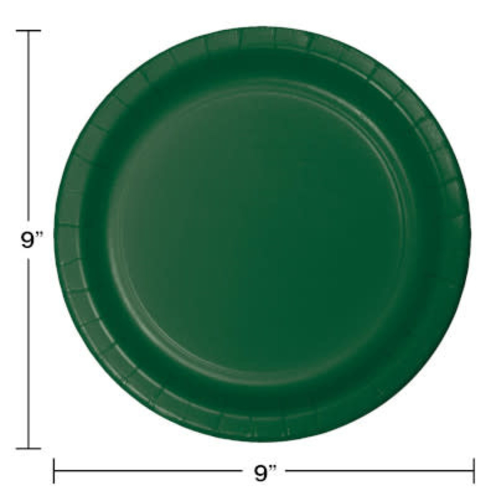 Touch of Color 9"  Hunter Green Paper Plates - 24ct.