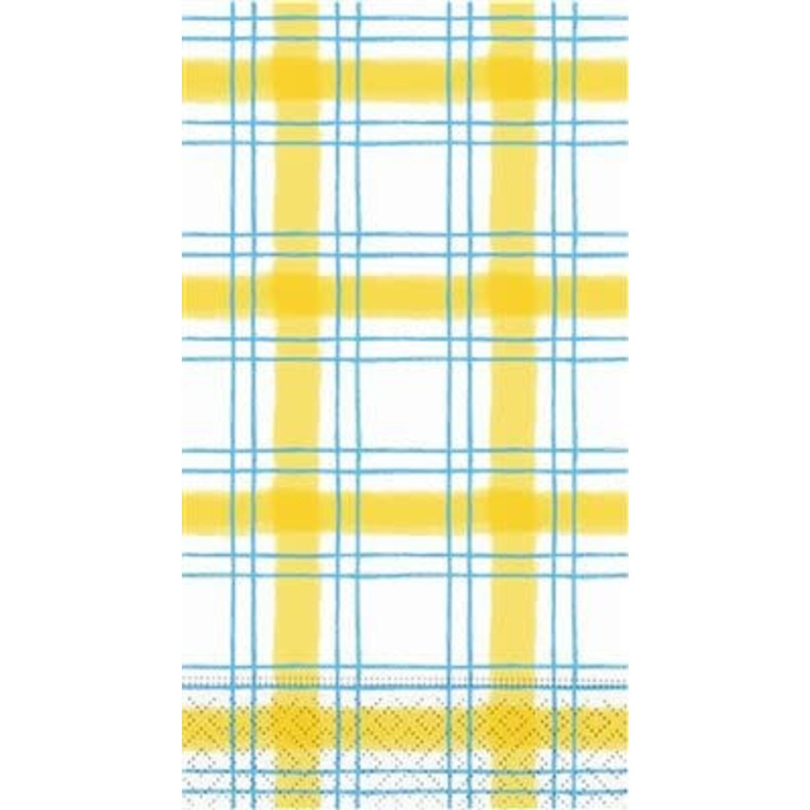 design design Blue & Yellow Cheery Plaid Guest Towels - 15ct.