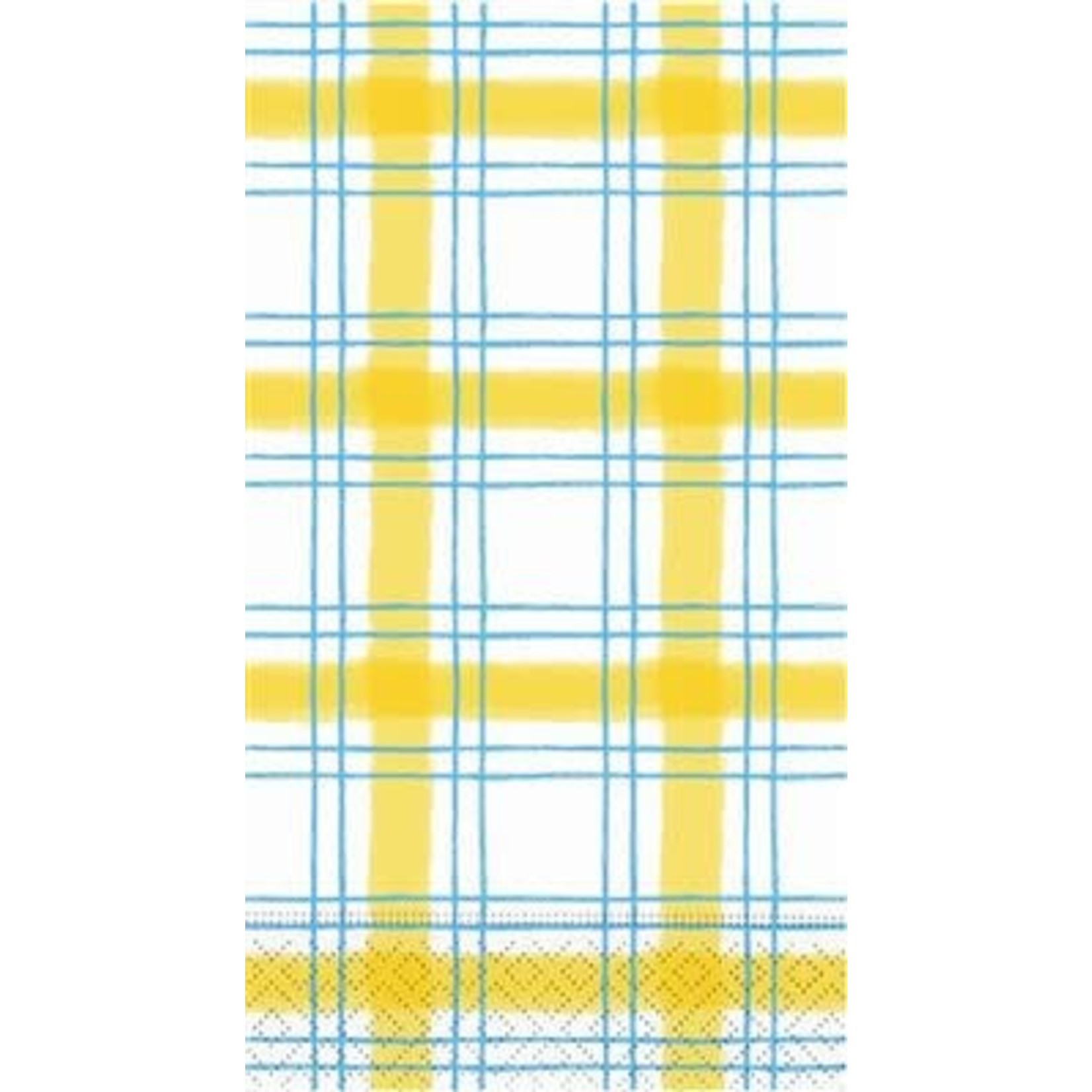 design design Blue & Yellow Cheery Plaid Guest Towels - 15ct.