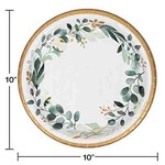 Creative Converting 10" Eucalyptus Greens Plates - 8ct.