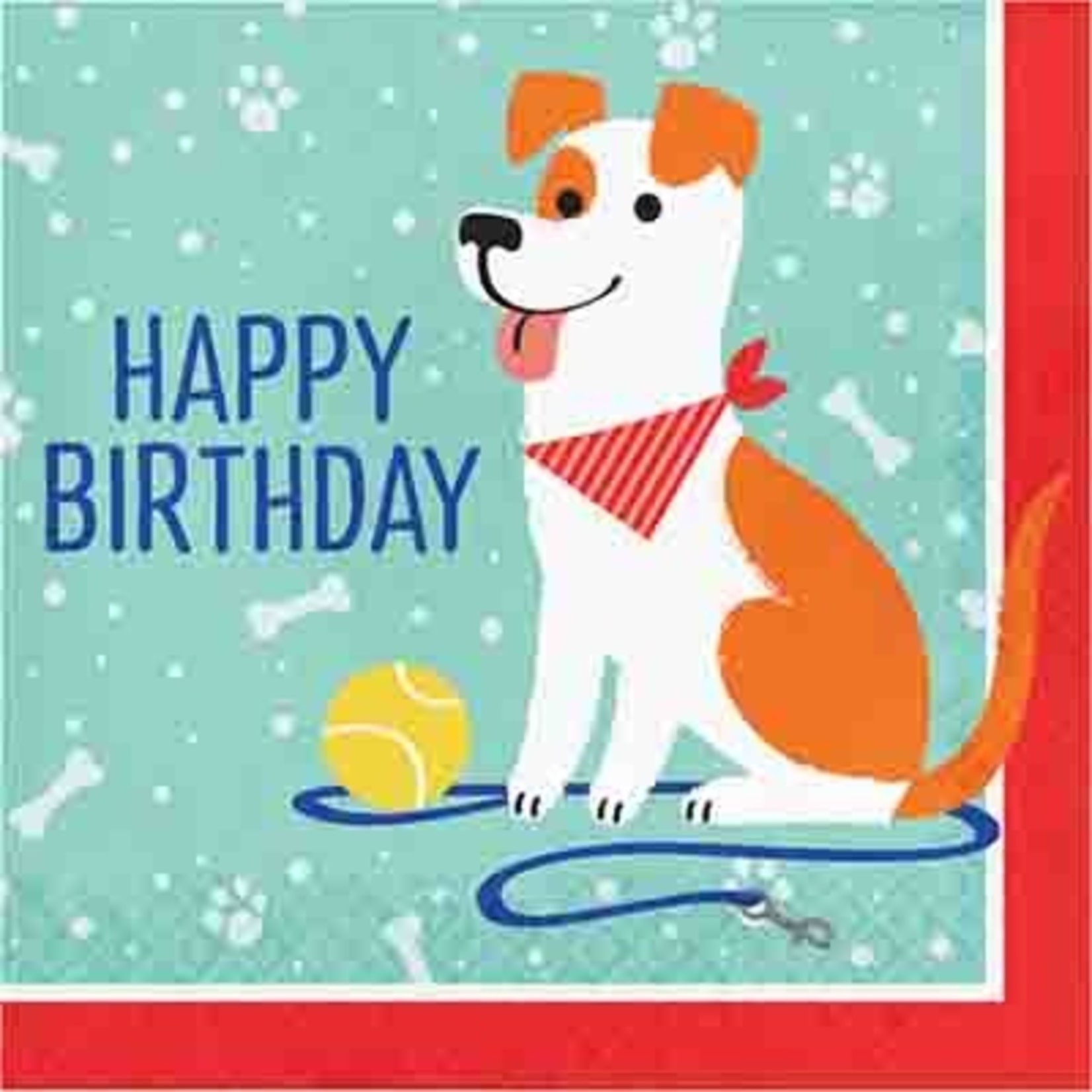 Creative Converting Happy Birthday Dog Party Lunch Napkins - 16ct.