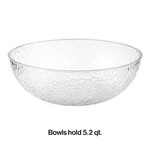 Creative Converting 5.2 qt. Clear Pebble Heavy Duty Serving Bowl - 1ct.