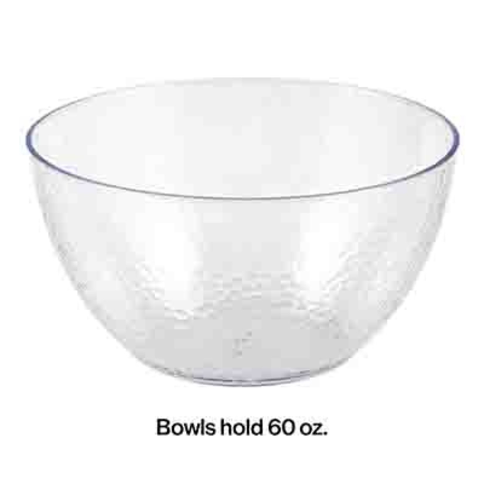 Creative Converting 60oz. Clear Pebble Heavy Duty Serving Bowl - 1ct.