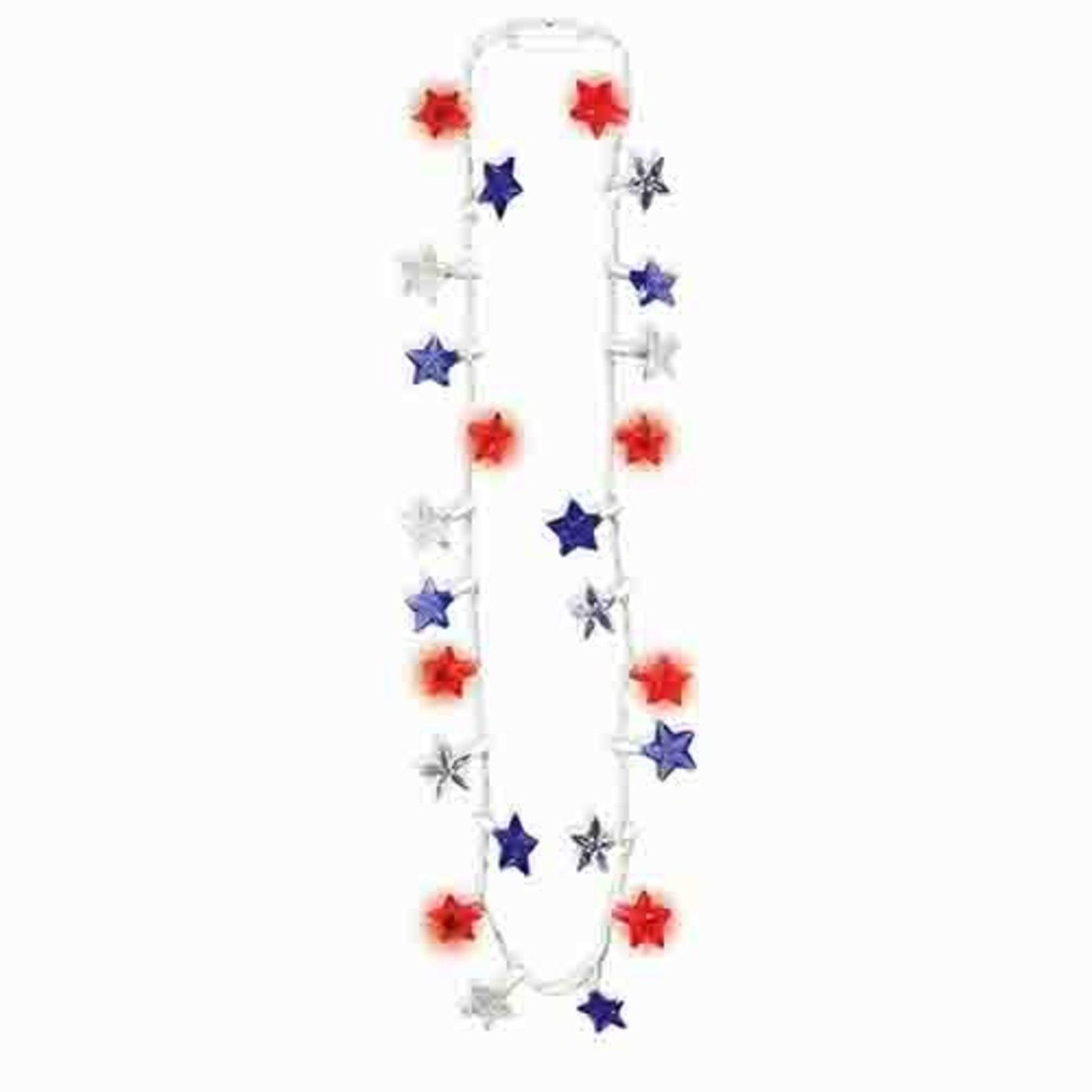Amscan Patriotic Stars Light-Up Necklace - 1ct.