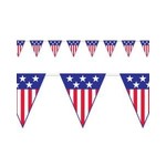 Beistle American Flag Pennant Banner - 12'