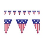 Beistle American Flag Pennant Banner - 12'