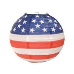 Beistle 9.5" Patriotic Flag Paper Lanterns - 3ct.