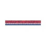 Beistle 15" Red/White & Blue Metallic Fringe - 10'