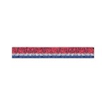 Beistle 15" Red/White & Blue Metallic Fringe - 10'