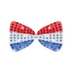 Beistle Red/White & Blue Glitzy Bow Tie - 1ct.