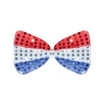 Beistle Red/White & Blue Glitzy Bow Tie - 1ct.