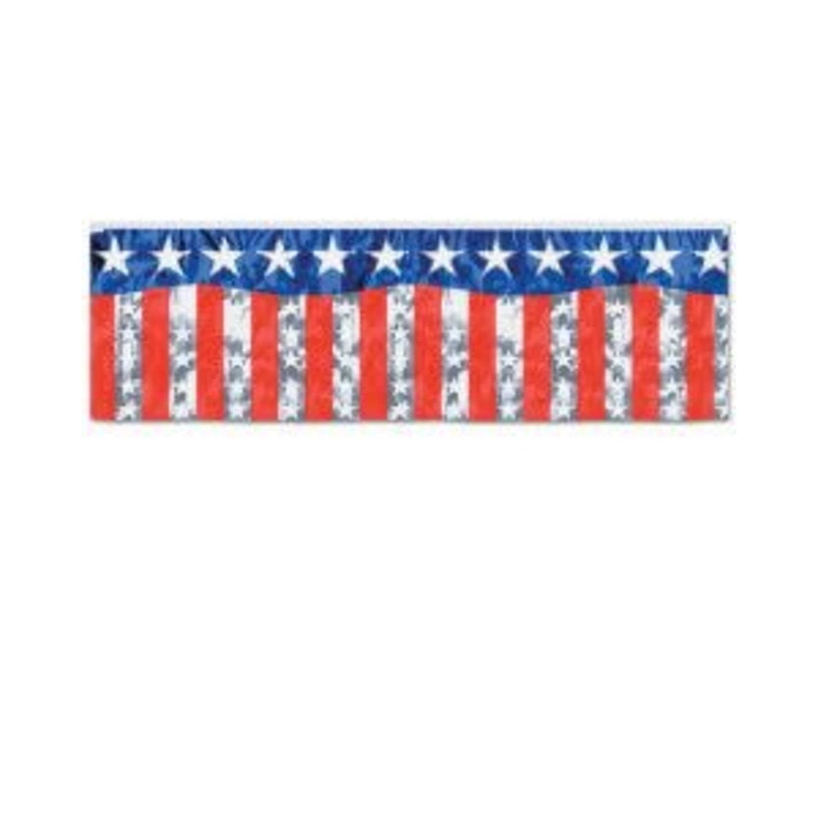 Beistle Stars & Stripes Fringe Banner - 14" x 4'