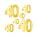 Beistle 40th Birthday Gold Foil Cutouts - 6ct.