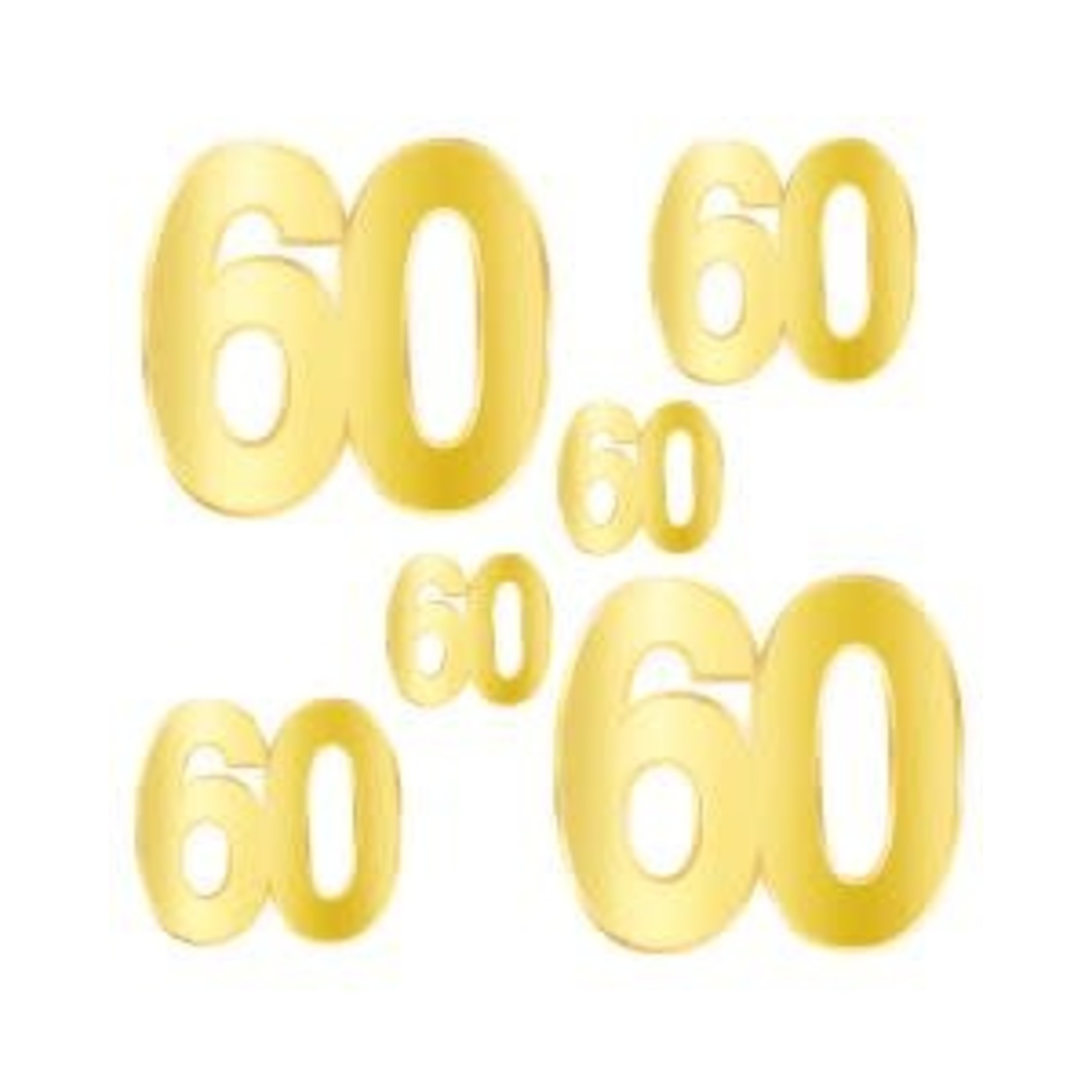 Beistle 60th Birthday Gold Foil Cutouts - 6ct.