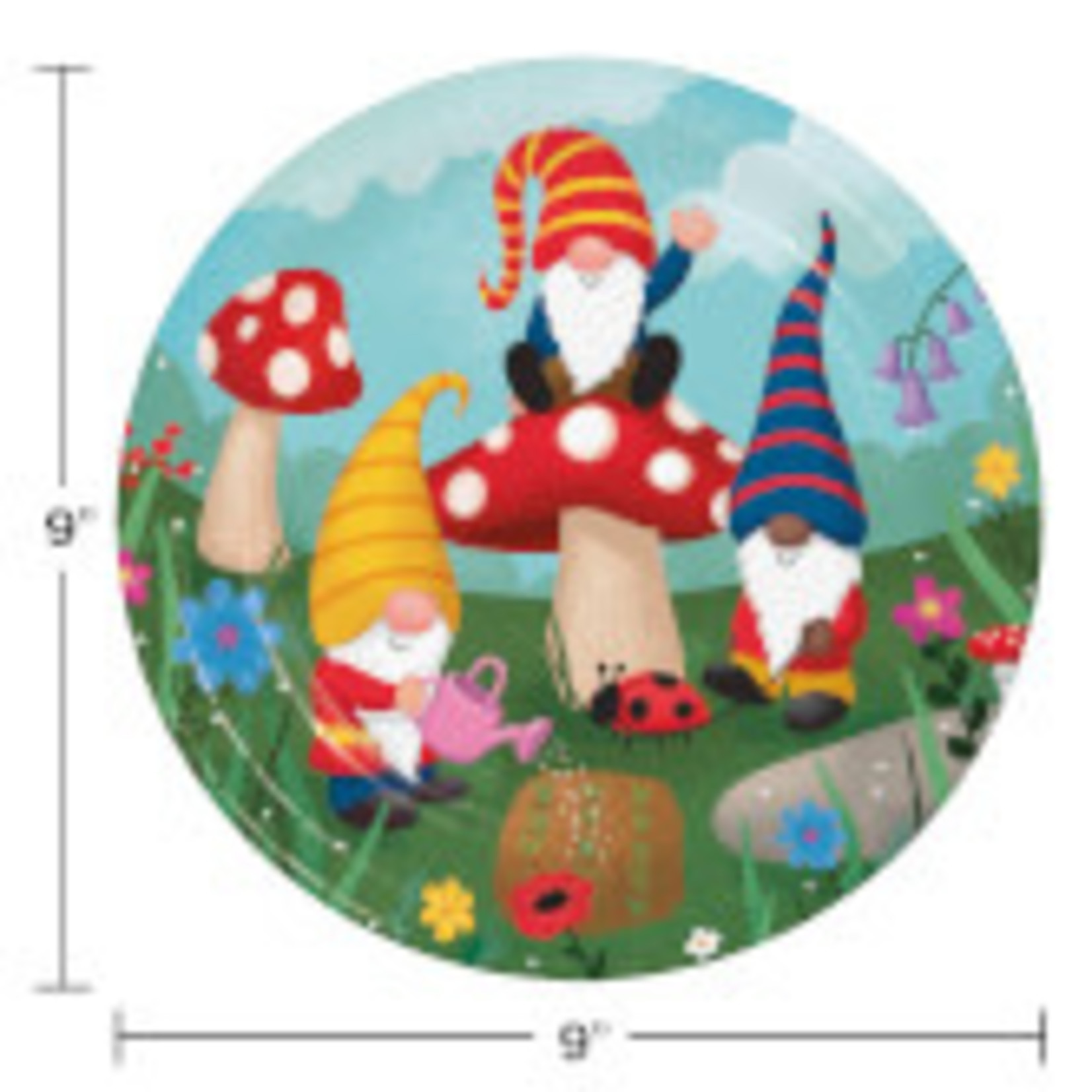 Creative Converting 9" Party Gnomes Birthday Plates - 8ct.