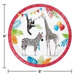 creative converting 9" Party Animals Plates - 8ct.