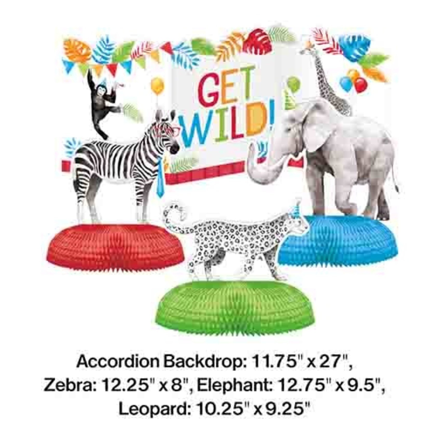 Creative Converting Party Animals 'Get Wild' Centerpieces - 4ct.