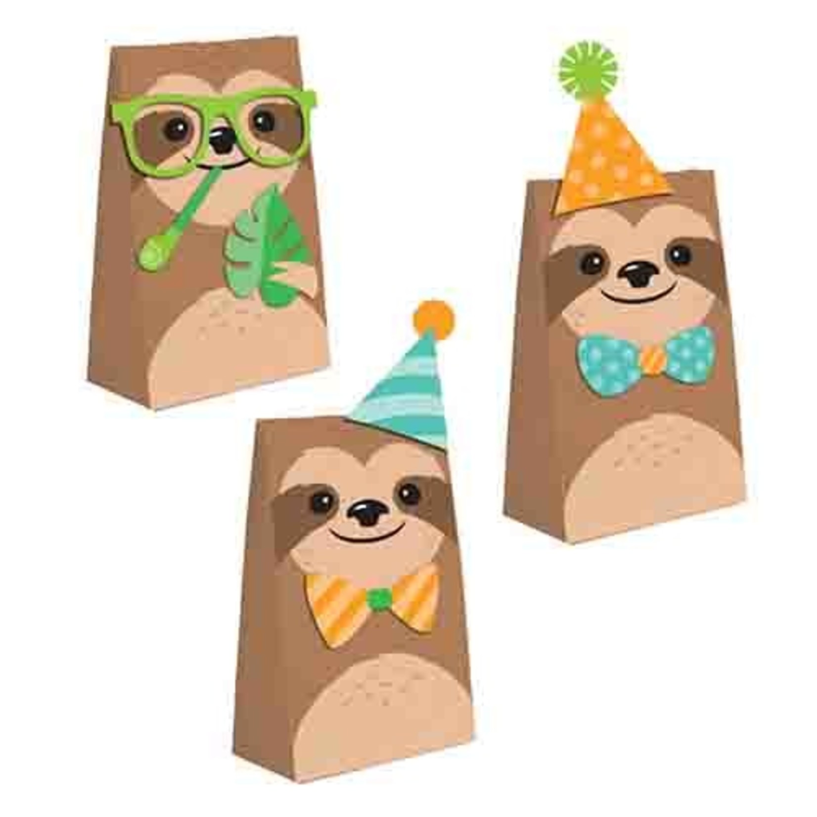 Creative Converting Sloth Party Treat Bags - 8ct.