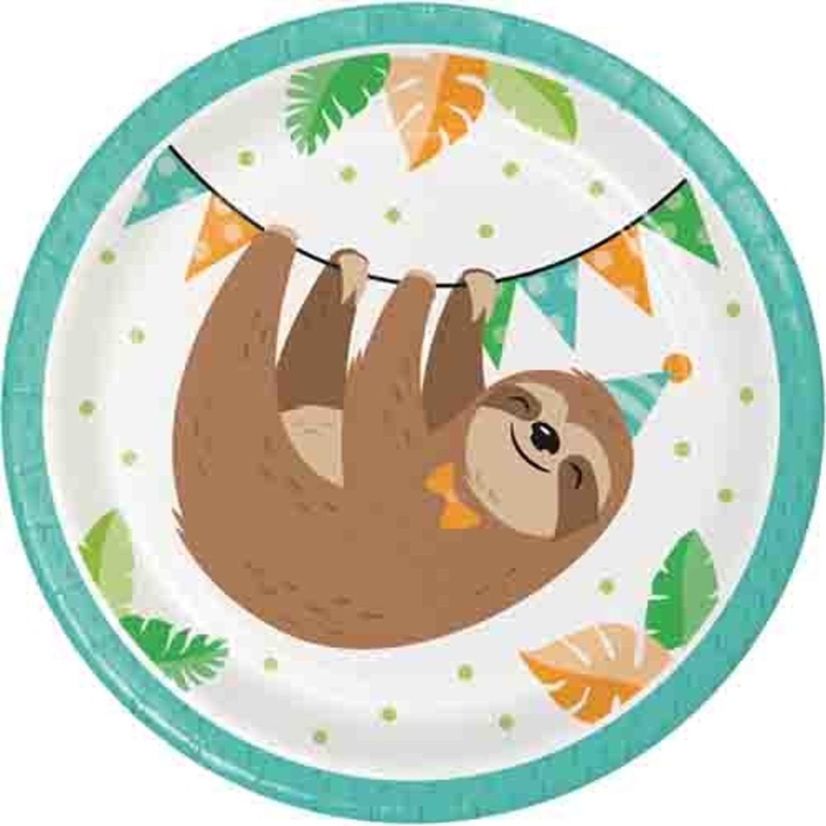 Creative Converting 7" Sloth Party Plates - 8ct.